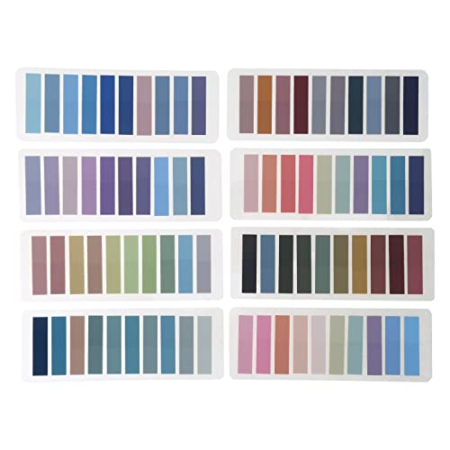 jojobasec 1600 Stück Klebe-Tabs, 80 farbige beschreibbare Klebe-Tabs, farbige Seitenmarker, transparente Haftnotizen von jojobasec