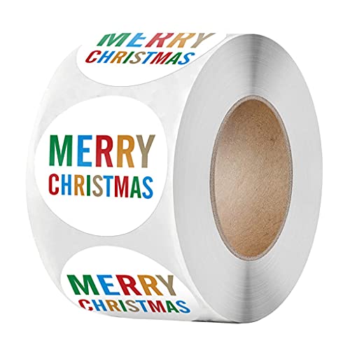 jojobasec 500 Stück Weihnachtsetiketten aus gestrichenem Papier zum Verpacken von Geschenken von jojobasec