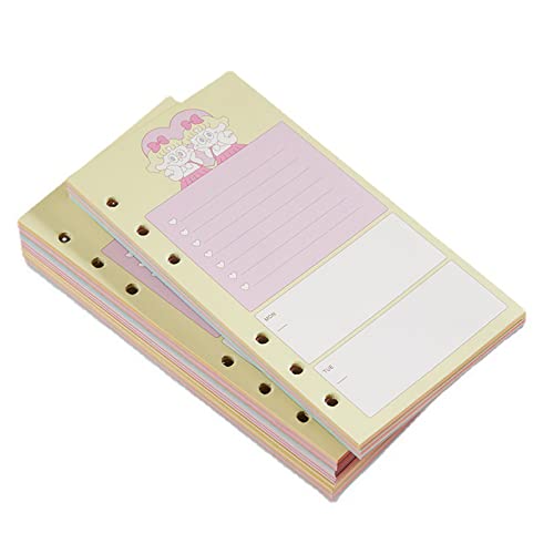 jojobasec Loseblatt-Notizbuch, Nachfüllpapier, passend für verschiedene Loseblatt-Planer, Notizblock, Tagebuch, 80 Blatt von jojobasec