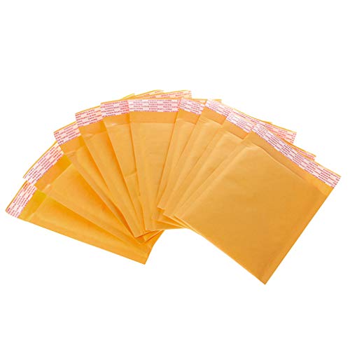 jojobasec Luftpolster-Versandtaschen, Kraftpapier, Gelb, 10 Stück von jojobasec