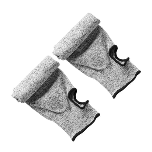 jojofuny 1 Paar Abriebfeste und kratzfeste Handschuhe security ausrüstung work gloves Sicherheitsausrüstung schutzkittel Grad Finger Ärmel Kratzfeste Hülle schnittfeste Armstulpen hppe Grey von jojofuny