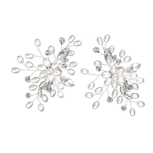 jojofuny 1 Paar Strass Schuh Clips Diy Schuhclips Hochzeit Schuhdekoration Schuhverzierungen Aus Kristall Dekorative Schuh Clip Perle Schuh Schnalle Braut Strasssteine Hochzeitsschuhe Weiß von jojofuny