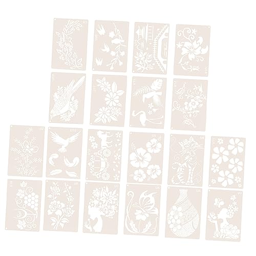 jojofuny 1 Satz Malvorlage Journal -Schablone Handwerk für Erwachsene Kunsthandwerk klein Zeichnung bastelset Bastelschablonen Schablonen Pflanzen Blumen Schablonen das Haustier Weiß jojofuny 1 Satz Malvorlage Journal -Schablone Handwerk für Erwachsene Kunsthandwerk klein Zeichnung bastelset Bastelschablonen Schablonen Pflanzen Blumen Schablonen das Haustier Weiß von jojofuny