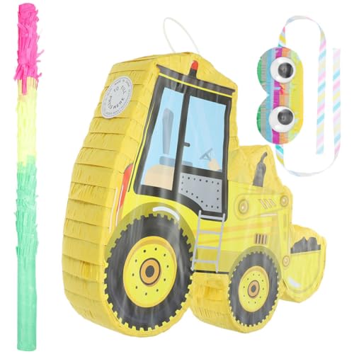 jojofuny 1 Satz Piñata Bau-pinata Traktor-bagger-pinatas Bagger-geburtstagsparty-pinata Geburtstags-truck-pinata Bau-lkw-pinata Lkw-dekorationen Pinata Lieferungen Junge Papier Kind von jojofuny