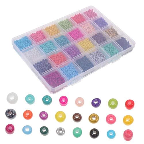 jojofuny 1 Schachtel Farben Glasperlen DIY Schmuck Perlen Verschleißfeste Armband und Halskettenperlen für Basteln Leicht Glatt für Handgemachten Schmuck jojofuny 1 Schachtel Farben Glasperlen DIY Schmuck Perlen Verschleißfeste Armband und Halskettenperlen für Basteln Leicht Glatt für Handgemachten Schmuck von jojofuny