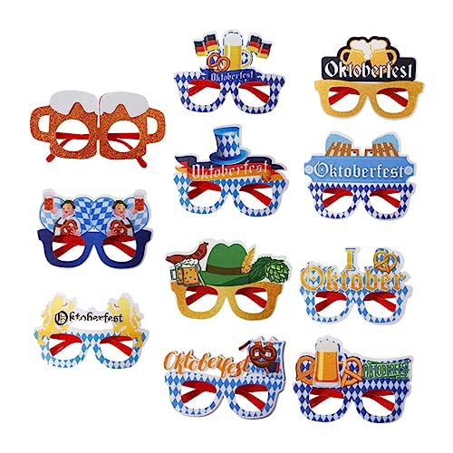 jojofuny 1 Set Oktoberfest-Brille Kunststoff-Sonnenbrille Abschlussball-Requisiten Kostüm-Brille Bier-Party-Brille Oktoberfest-Dekoration Neuartige Sonnenbrille Party-Brille Für von jojofuny