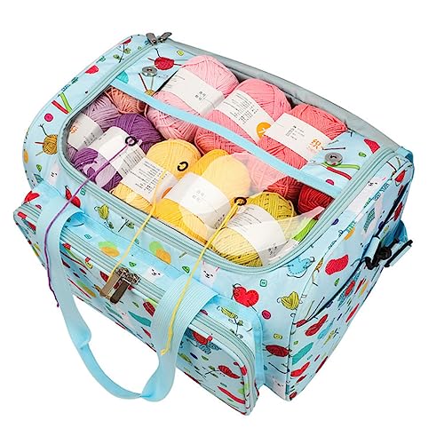 jojofuny 1 Stück Diy Aufbewahrungstasche für Praktische Oxford Handtasche mit Reißverschluss Mehrere Fächer Strick und Häkelzubehör jojofuny 1 Stück Diy Aufbewahrungstasche für Praktische Oxford Handtasche mit Reißverschluss Mehrere Fächer Strick und Häkelzubehör von jojofuny