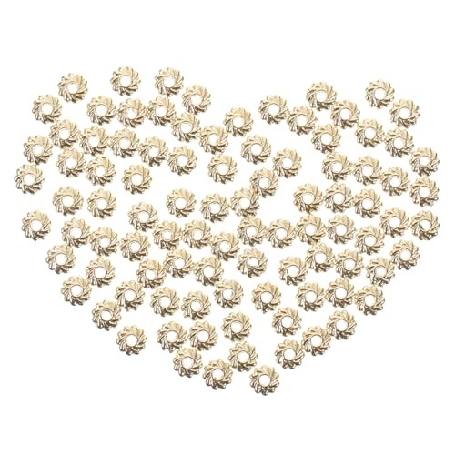jojofuny 100 Stück Perlenarmbandzubehör Lose Perlen Flache Abstandsperlen Quetschperlen Beabstandete, Aufgefädelte Massenperlen Für Schmuck Farbig Runde Distanzperle Legierung Golden jojofuny 100 Stück Perlenarmbandzubehör Lose Perlen Flache Abstandsperlen Quetschperlen Beabstandete, Aufgefädelte Massenperlen Für Schmuck Farbig Runde Distanzperle Legierung Golden von jojofuny