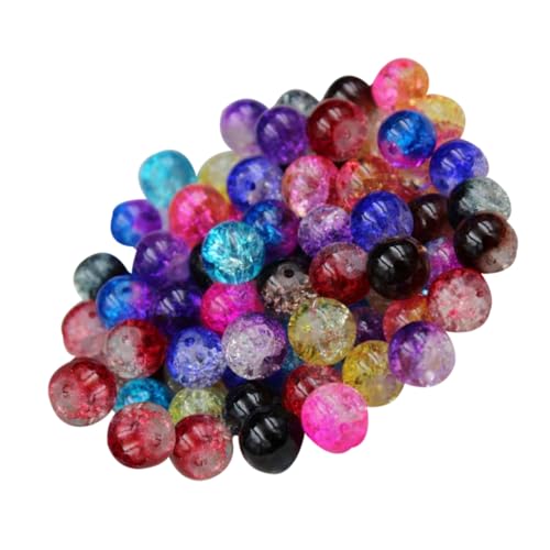 jojofuny 100 Stück Teiliges Glasperlen Set Bunte Zweifarbige Crackle Perlen für DIY Schmuckherstellung Armband Halskette Bastelperlen Zubehör Farbenfrohes Beaded Materials jojofuny 100 Stück Teiliges Glasperlen Set Bunte Zweifarbige Crackle Perlen für DIY Schmuckherstellung Armband Halskette Bastelperlen Zubehör Farbenfrohes Beaded Materials von jojofuny