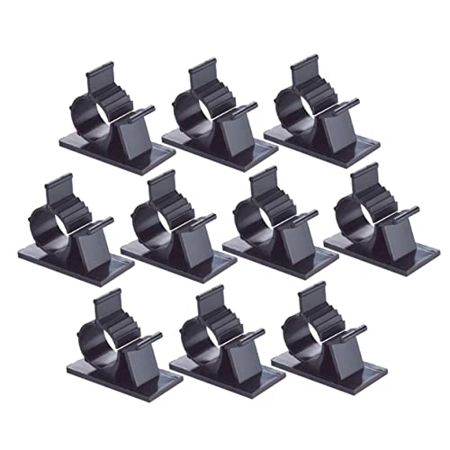 jojofuny 100St Befestigungs verschluss klemme Kabelclips für den Schreibtisch klebrige Kabelhalter cable clips cable clamp kabelschellen Kabelmanagement Kabel-Organizer Plastik Black von jojofuny