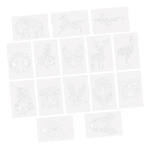 jojofuny 15 Stück Teiliges Diy Schablonen für Tiermotive Wiederverwendbare Malvorlagen für Einhorn und Papageienmotiven Einhorn Löwe Papagei für Bastelprojekte und Wandmalerei jojofuny 15 Stück Teiliges Diy Schablonen für Tiermotive Wiederverwendbare Malvorlagen für Einhorn und Papageienmotiven Einhorn Löwe Papagei für Bastelprojekte und Wandmalerei von jojofuny