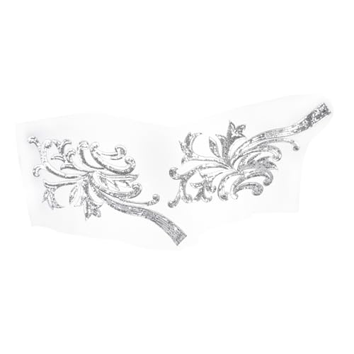 jojofuny 1Paar Pailletten Stickerei Aufnäher Blumenmotiv DIY Stoffzubehör für Kleidung Dekoration für Home Decor und Bastelprojekte Silberfarbene Applikationen jojofuny 1Paar Pailletten Stickerei Aufnäher Blumenmotiv DIY Stoffzubehör für Kleidung Dekoration für Home Decor und Bastelprojekte Silberfarbene Applikationen von jojofuny