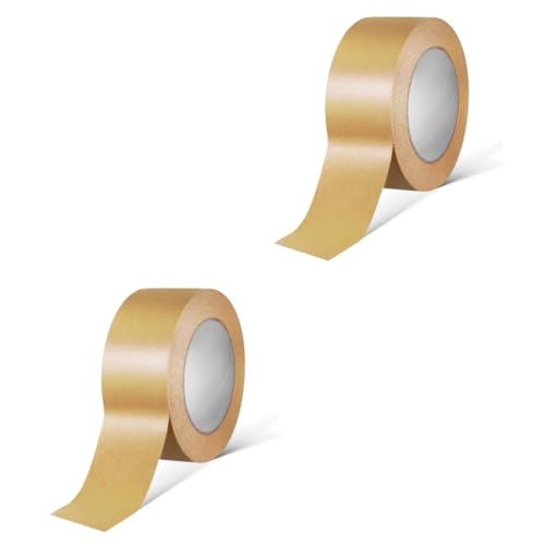 jojofuny 2 Rollen Klebeband Aus Kraftpapier Braunes Versandklebeband Versandband, Robust Papierklebeband Für Verpackungskartons Packband Aus Papier Hochleistungsklebeband Zum Verpacken von jojofuny