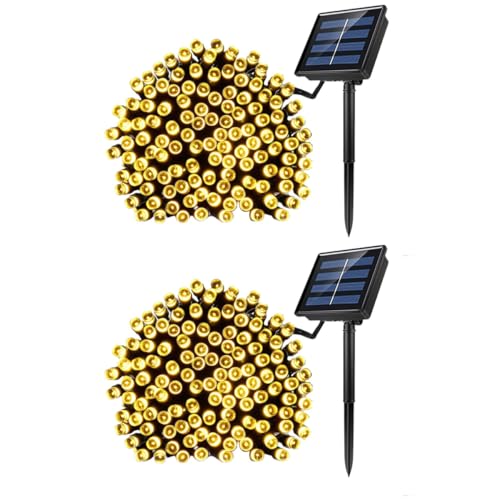 jojofuny 2 Sätze Led-lichterkette Led-solarleuchten Solare Weihnachtsbeleuchtung Gartenlicht Gartenbeleuchtung Lichter Für Den Garten Lichterketten Solarbetriebene Led-leuchten Weiß Abs von jojofuny