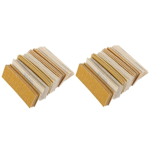 jojofuny 2 Sätze Sandpapier Schleifpapier Sanding Paper Elektrische Schleifscheiben Schleifer Kfz -schleifblöcke Oszillierendes Schleifpad Schleifen Aluminiumoxid Yellow 60 Blatt*2 von jojofuny