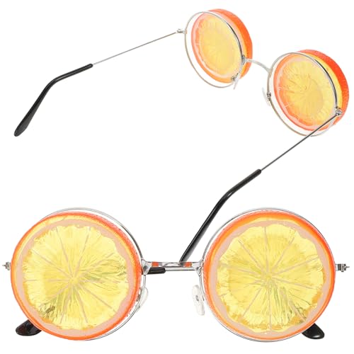 jojofuny 2 Stück Abschlussball-Sonnenbrille Strand-Sonnenbrille Neugeborenen-Requisiten Hawaii-Party-Brille Party-Obst-Brille Sommer-Orange-Zitrone-Party-Brille Cosplay-Party-Brille von jojofuny