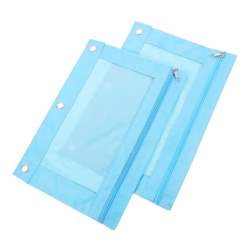 jojofuny 2 Stück Federmäppchen aus Segeltuch kosmetiktasche aufbewahrungstasche Federtasche für Ordner Fall Bindemittel weiches Federmäppchen Bleistiftbeutel-Ordner Etui PVC Sky-blue jojofuny 2 Stück Federmäppchen aus Segeltuch kosmetiktasche aufbewahrungstasche Federtasche für Ordner Fall Bindemittel weiches Federmäppchen Bleistiftbeutel-Ordner Etui PVC Sky-blue von jojofuny