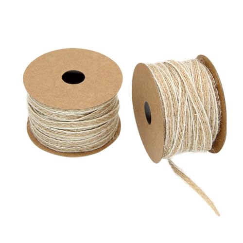 jojofuny 2 Stück Jute Spitze 10 Meter Lange Dekorschnur Naturfarbe Ideal Für Hochzeitsdekoration Bastelprojekte Geschenkverpackungen Und Kreative DIY Ideen von jojofuny