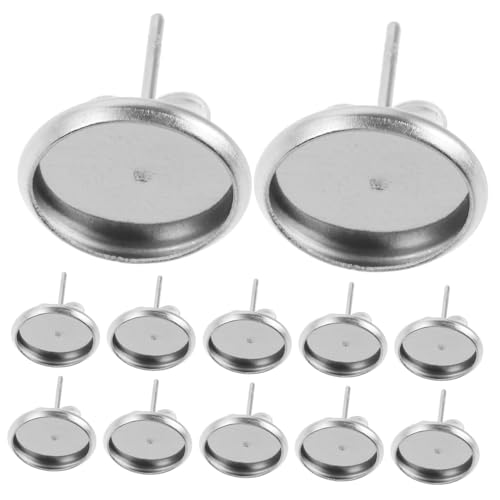 jojofuny 20 Stück Ohrring Schweißnadel Becken Ohr Lünetten Tablett Fassung Cabochon Ohrstecker Runde Flache Ohrring Herstellungsbasis Ohrring Stecker Basis Rohling Ohrringpfosten Ohrring jojofuny 20 Stück Ohrring Schweißnadel Becken Ohr Lünetten Tablett Fassung Cabochon Ohrstecker Runde Flache Ohrring Herstellungsbasis Ohrring Stecker Basis Rohling Ohrringpfosten Ohrring von jojofuny
