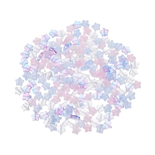 jojofuny 200 Stück Stern Perlen Bunte Glasperlen für Armbänder Halsketten Ohrringe DIY Schmuckherstellung Transparent Blau Lila Farbe jojofuny 200 Stück Stern Perlen Bunte Glasperlen für Armbänder Halsketten Ohrringe DIY Schmuckherstellung Transparent Blau Lila Farbe von jojofuny