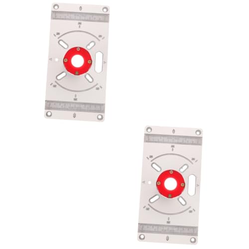 jojofuny 2St Holzbearbeitungsbohrmaschine Router-Vorlagen Frästisch-Einlegeplatte Tisch für Fräsmaschine Einlegeplatte für Frästisch holzwerkzeuge Router-Zubehör Fräserplatte Plastik Silver von jojofuny