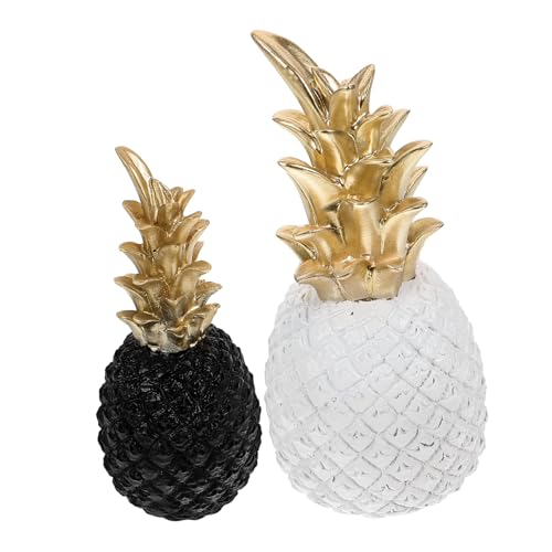 jojofuny 2st Mittelstück Ananas-dekor Moderne Deko Für Das Wohnzimmer Fruchtornament Ananas-verzierung Ananas-tischdekoration Keramik-Ananas-Ornament Schreibtisch Büro Weiße Keramik Hawaii von jojofuny