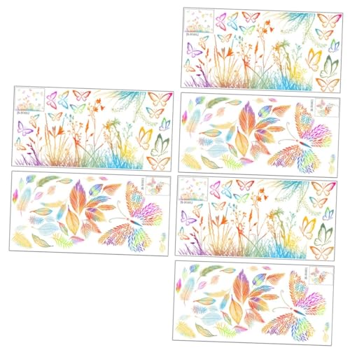 jojofuny 3 Sätze Schmetterling Wandtattoo Wall Stickers for Room Wandsticker Fürs Kinderzimmer Wolkenaufkleber Für Wände Hippie-raumdekoration Hauswandschmuck Wandtattoos 2 Stück * 3 von jojofuny