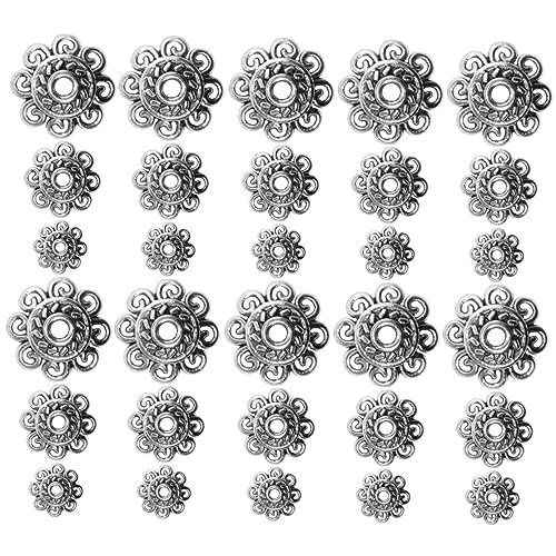 jojofuny 300 Stück Teppichzubehör endet Silberperlenkappen Blumen-Abstandskappen Abstandsperlenkappen für schmuck Perlenkappen aus Legierung Blumenperlen -Endkappen Topper Perlen Endkappen jojofuny 300 Stück Teppichzubehör endet Silberperlenkappen Blumen-Abstandskappen Abstandsperlenkappen für schmuck Perlenkappen aus Legierung Blumenperlen -Endkappen Topper Perlen Endkappen von jojofuny