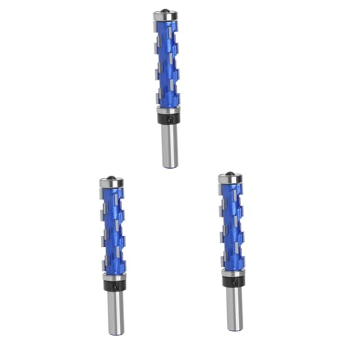 jojofuny 3St Fräser trimmen geriffelt Tauchrouter Zange Muster-Router-Bit Schneidkante Doppellager Fräser Präzisionsfräser Doppelgelagerter Bündigfräser Hartmetallfräser CNC-Router-Bits von jojofuny