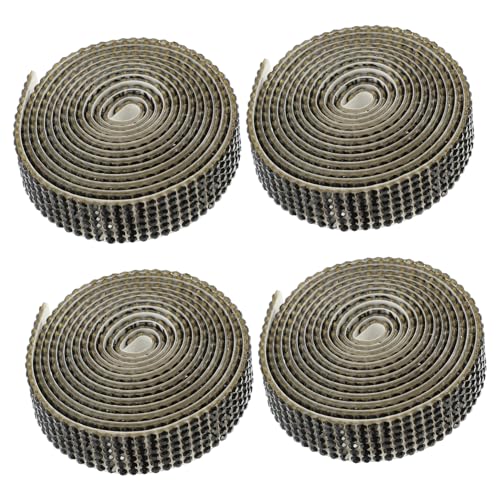 jojofuny 4 Rollen Glitzernde Strass Applikationen DIY Kleid Gürtel Schmucksteine Selbstklebend Hochzeitsdeko Robuste Textur Schwarz Reihen für Modeverzierung jojofuny 4 Rollen Glitzernde Strass Applikationen DIY Kleid Gürtel Schmucksteine Selbstklebend Hochzeitsdeko Robuste Textur Schwarz Reihen für Modeverzierung von jojofuny
