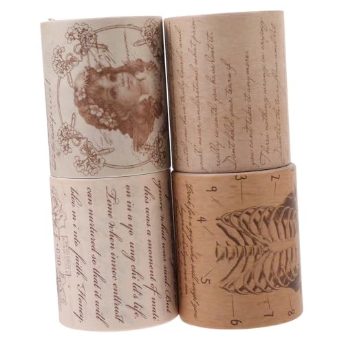 jojofuny 4 Rollen Washi Tape mit Vintage Mustern Dekoratives Klebeband für Scrapbooking Tagebuchgestaltung und Geschenkverpackung Vielseitig Einsetzbar für DIY Projekte jojofuny 4 Rollen Washi Tape mit Vintage Mustern Dekoratives Klebeband für Scrapbooking Tagebuchgestaltung und Geschenkverpackung Vielseitig Einsetzbar für DIY Projekte von jojofuny
