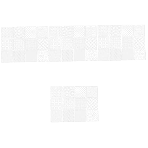 jojofuny 48 Stk geometrische Zeichnungsvorlage plastikenten plasur bastelvorlagen Fliesenschablone Malvorlage für DIY Dekor bodengeschnittene Malschablone Geometrie Schablonen Weiß von jojofuny