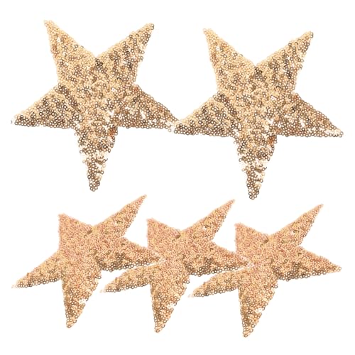 jojofuny 5 Stück Mit Pailletten Bestickter Aufnäher Patch Stern Reparaturflicken Für Pufferjacken Warme Stellen Flecken Party-hochzeit Flicken Aufnähen Diy-versorgung Golden jojofuny 5 Stück Mit Pailletten Bestickter Aufnäher Patch Stern Reparaturflicken Für Pufferjacken Warme Stellen Flecken Party-hochzeit Flicken Aufnähen Diy-versorgung Golden von jojofuny