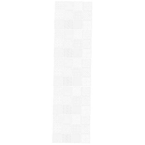 jojofuny 60 Stk Geometrische Zeichnungsvorlage Geometrie Malvorlage Möbelschablonen Wandschablonenvorlage Bodenmalerei Schablonen Wiederverwendbare Schablonen Kinderschablonen Plastik Weiß von jojofuny