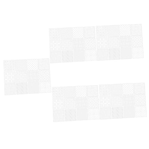 jojofuny 60 Stk geometrische Zeichnungsvorlage plastikenten plasur Kunst Schablonen Wandschablonen zum Bemalen Bodendekorationsformen DIY Wanddekorationsschablone Geometrie Malvorlagen Weiß von jojofuny