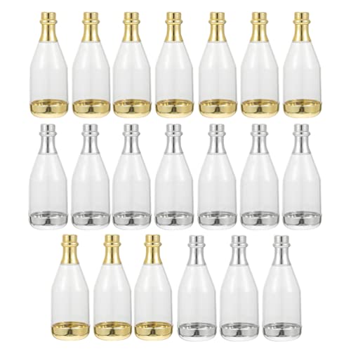 jojofuny Champagnerflasche Flaschenbeh?lter Candy Flaschenbevorzugungen Gl? Kleiner Champagnerflaschenbeh?lter DIY Gunst für Hochzeit 20Pcs Mini Flaschen Verpackung von jojofuny