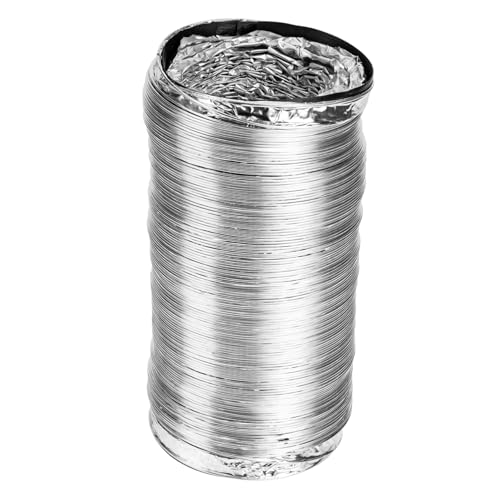 jojofuny Dunstabzugshaube Auspuffrohr Luftschlauch Biegbarer Abgaskanal Trocknerschlauch Abluftkanal Trockner Entlüftungskanal Trockner-entlüftungsschlauch Aluminiumfolie Silver von jojofuny