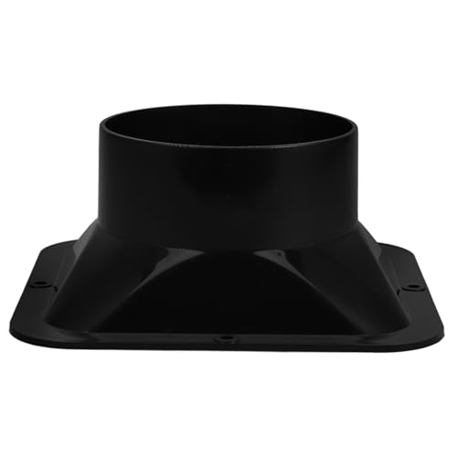 jojofuny Flanschanschluss Adapter Entlüftungsschlauchanschluss Doppellochflansch Rohrflanschausrichter Flanschsockel Für Rundrohr Belüftungssystem Abgaskanalflansche Staubhaube Black Abs von jojofuny