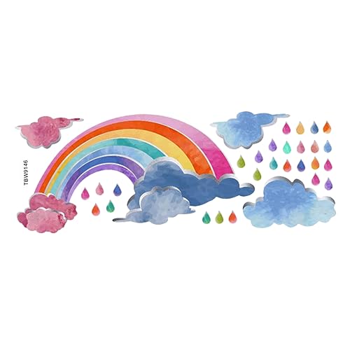 jojofuny Kinderzimmer Aufkleber wandsticker tapetenablöser خزانة ملابس kleidereckschrank Kinderzimmer Dekoration wall decal wand sticker klebefliesen garderrobe Regenbogen-Wandaufkleber von jojofuny