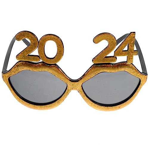 jojofuny 2024 Brille Brillen Für Das Neue Jahr 2024 Fotogeschenk Neujahrs-foto-requisite Lustige Sonnenbrille Neuheiten Brille 2024 2023 Brillen Farbige Stk Männer Und Frauen Lippen Zubehör von jojofuny