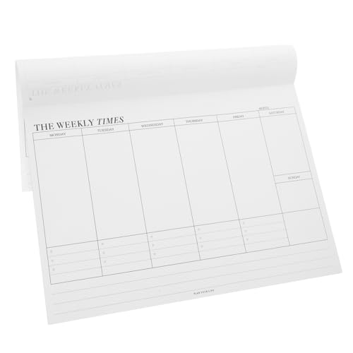 jojofuny Wochenplaner Essensplaner Notizblock Wöchentlicher Tischkalender Horizontaler Planer Wochenkalender Schreibtischplaner Zeitplaner Planungsbuch Leerer Kalenderplaner Weiß Papier jojofuny Wochenplaner Essensplaner Notizblock Wöchentlicher Tischkalender Horizontaler Planer Wochenkalender Schreibtischplaner Zeitplaner Planungsbuch Leerer Kalenderplaner Weiß Papier von jojofuny