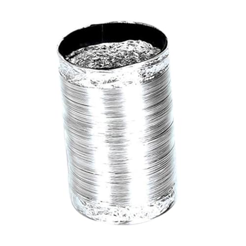 jojofuny Zweilagiges Auspuffrohr Flexibler Luftkanal Entlüftungsschlauch Küchenleitung Küchenhaubenschlauch Aluminiumfolie Silver von jojofuny