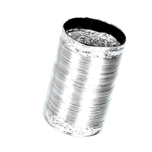 jojofuny Zweilagiges Auspuffrohr Flexibler Luftkanal Küchenzubehör Entlüftungsschlauch Küchenleitung Flexibel Küchenhaubenschlauch Luftschlauch Silver Aluminiumfolie von jojofuny