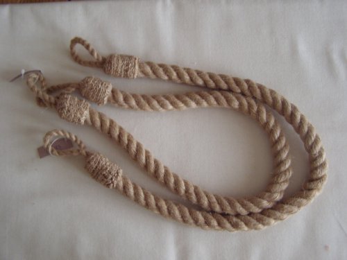 Jute Hessian Rope Tiebacks x Pair von jones