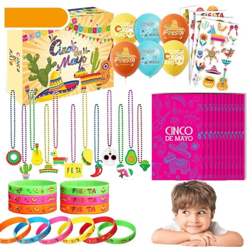 jopiuieo Party-/Karnevals-Geschenke, Party-Dekorationen zum 5. Mai – 5. Mai, Fiesta-Party-Armbänder, Silikon-Armbänder, für mexikanische Fiesta, Junggesellinnenabschied, Dekorationen, Gastgeschenke, von jopiuieo