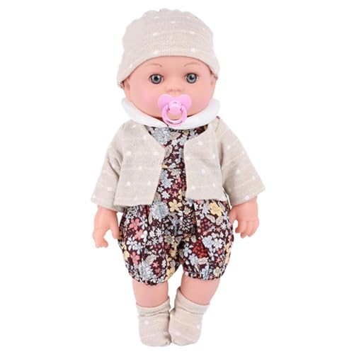 jopiuieo Reborn Puppen, 30 cm Realistische Babypuppen-Wiedergeburtspuppe Mit Kleidung Und Schnuller, Handgefertigtes Lebensechtes Weiches Silikon Viny Reborn Baby Geschenk Für Weihnachten, Geburtstag von jopiuieo