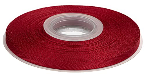 Joycrosso Fischgräten-Twill-Band mit weichem Griff, ideal für Geschenkverpackungen, Handwerk, Nähen, 6,3 mm x 22,9 m, Sherry von joycrosso