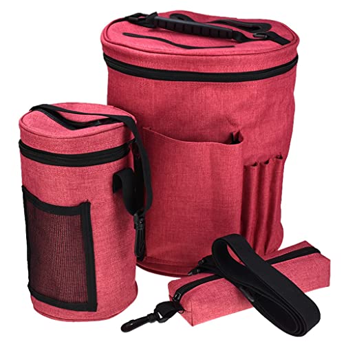 3 Stück/Set Strick-Aufbewahrungstasche, Organizer-Tasche zum Häkeln, Stricken, Garnkoffer, tragbare Garntasche (Farbe: A Size) von jsfdsfhsdjdjgrieurfews