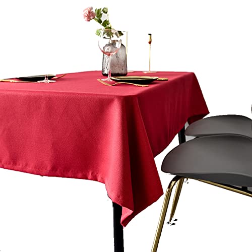 Tischdecke für den täglichen Gebrauch, Hochzeitsbankett, Familienessen, Restaurant, Buffet, Urlaub, Dinnerpartys und mehr. Größe: 130 x 200 cm, Farbe: Rot, 130 x 180 cm von jsfdsfhsdjdjgrieurfews