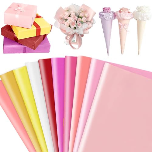 120 Blatt Transparentpapier Bunt 50 x 70CM,12 Farben Seidenpapier Tissue Paper Glanzpapier zum Basteln Bastelpapier für Geburtstag Hochzeit Weihnachten Dekoration Verpackung von juingio